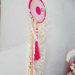 Boho Chic Doily Dreamcatcher For Girls Nursery Wall Decor - thumbnail 3