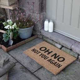 Funny Coir Doormat Oh No Not You Again Welcome Mat - 60x40cm - thumbnail 2