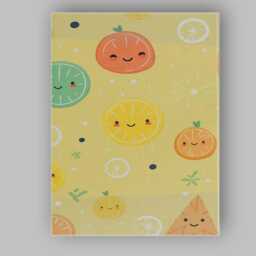 Cute Smiling Citrus Fruit Repeat Pattern Canvas Wall Art Print Decor Picture Ready To Hang - thumbnail 1
