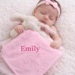 Personalised Baby Comfort Blanket Easter Bunny Rabbit Embroidered Gift - thumbnail 1