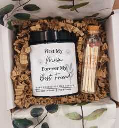 Mum Friend Soy Candle Gift Set Scented & Matches For Her Birthday - thumbnail 1