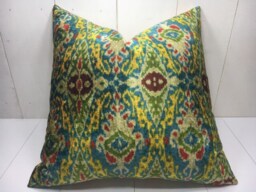 Velvet Pillow Cover, Silk Pillows, 24x24, Handwoven, Cushion, Decorative Pilow, Modern Cover, Accent Pillows, Home Decor, Home Living - thumbnail 1