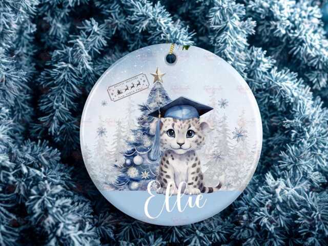Personalised Kids Christmas Decoration - Granddaughter Gift Custom Bauble For Girls Stocking Filler Eve Box - image 1