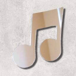 Quaver Note Acrylic Mirror Wall Art Personalized Engraving - thumbnail 2
