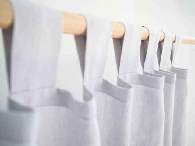 Gray Linen Curtain Panel, Tab Top Drapes, Custom Size Panel - image 1