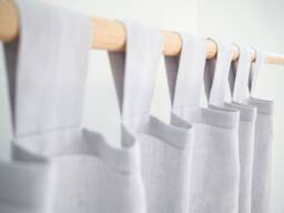 Gray Linen Curtain Panel, Tab Top Drapes, Custom Size Panel