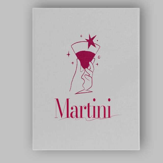 Elegant Martini Cocktail Hand Illustration Minimalist Bar Canvas Wall Art Print Decor Picture Ready To Hang - image 1