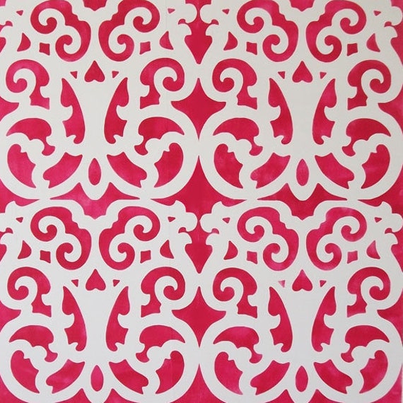 Moroccan Lattice Stencil Reusable Mylar For Walls, Fabrics, Furniture - image 1