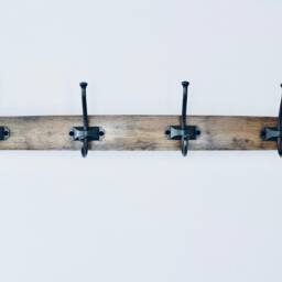 Handcrafted Bourbon Barrel Stave Coat Rack, Rustic Wooden Hat Rack - thumbnail 3