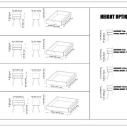 Walnut Wood Nightstand/ Bedside Table - thumbnail 3