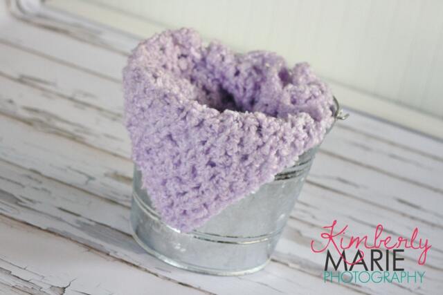 Lavender Cloud Newborn Baby Blanket Photo Prop - image 1