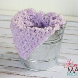 Lavender Cloud Newborn Baby Blanket Photo Prop - thumbnail 4