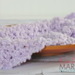 Lavender Cloud Newborn Baby Blanket Photo Prop - thumbnail 2