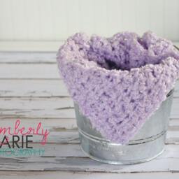 Lavender Cloud Newborn Baby Blanket Photo Prop - thumbnail 3