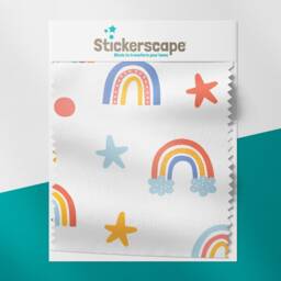 Bright Rainbows & Stars Roller Blind, Children's Made To Measure, Rainbow Colourful Blind - thumbnail 2