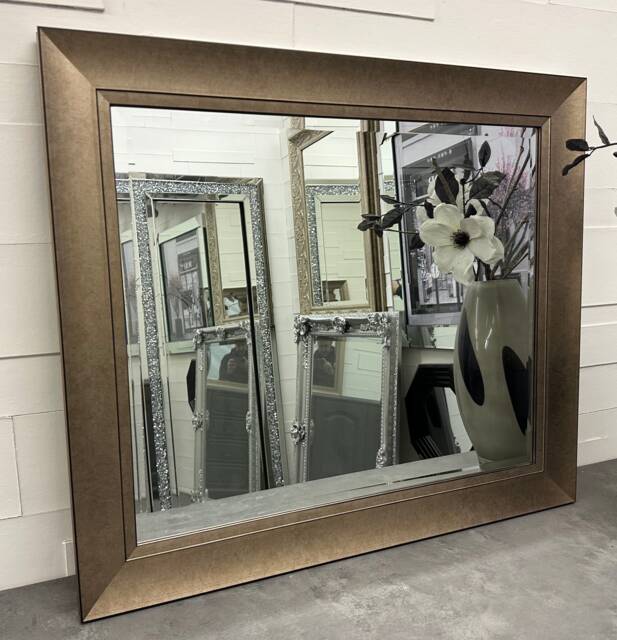Large Bronze Framed Mirror Modern Contemporary Elegant Hamilton Wall - Choice Of Size Premium Quality Free P&p - image 1