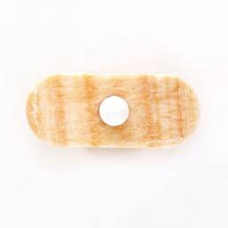 Oval Onyx Stone & Brass Mid Century Sconce Light Modern Wall Fixture Lamp Bedside Lighting Vanity Entry - thumbnail 3