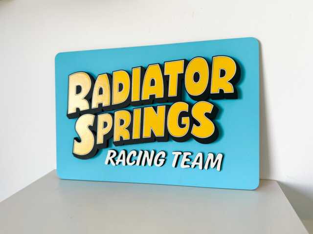 Wooden Cars Radiator Springs Inspired Wall Sign/Plaque Boys Girls Bedroom Decor Accessories - image 1