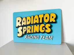 Wooden Cars Radiator Springs Inspired Wall Sign/Plaque Boys Girls Bedroom Decor Accessories - thumbnail 1