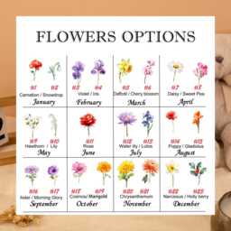Personalized Moms Garden Night Light, Floral Led Custom Birth Flower Lamp For Mom, Mothers Day Gift Mom Birthday - thumbnail 4