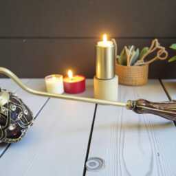 Elegant Metal Candle Snuffer - Flower Designs, 16cm - thumbnail 4