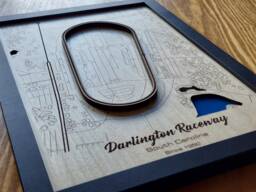 Darlington Raceway Wall Art Laser Engraved Wood, Nascar Gift - thumbnail 1