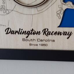 Darlington Raceway Wall Art Laser Engraved Wood, Nascar Gift - thumbnail 3