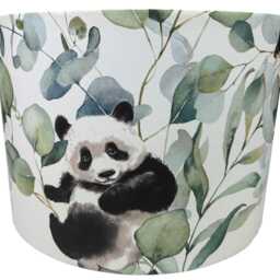 Panda Bear Lampshade For Ceiling & Table Lamps, Kids Bedroom Nursery Drum Light Shade - thumbnail 2