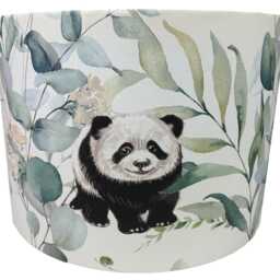 Panda Bear Lampshade For Ceiling & Table Lamps, Kids Bedroom Nursery Drum Light Shade - thumbnail 3
