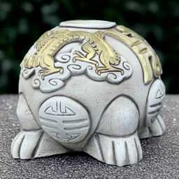 Chinese Aroma Lamp Sculpture Oriental Oil Burner Decoration Cement Geisha Zen Outdoor Incense Holder Asian Inspired Ornament Gift - thumbnail 1