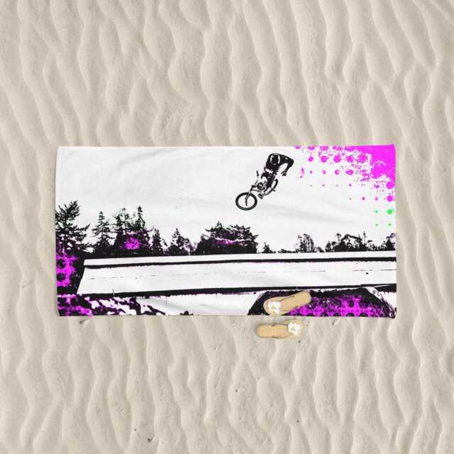 Bmx Bike Beach Towel Bicycle Art Photography - image 1