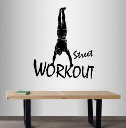 In-Style Decals Wall Vinyl Decal Home Decor Art Sticker Street Workout Strong Man Boy Gym Fitness Sports Athlete Removable Mural Design 54 - thumbnail 1