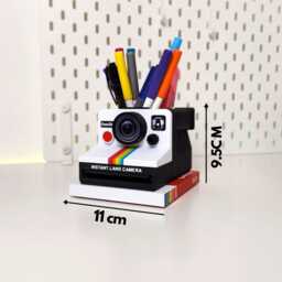 Retro Instant Camera Planter Flower Pot Desk Organiser Office Decor Home - thumbnail 3