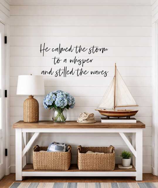 Psalm 10729 Vinyl Wall Decal, Christian Nautical Decor - image 1