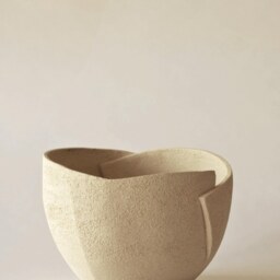 Wabi Sabi Stoneware Vase Beige Neutral Ceramic, Unglazed Ceramic, Organic Shape, Scandifornian Decor - thumbnail 2