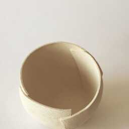 Wabi Sabi Stoneware Vase Beige Neutral Ceramic, Unglazed Ceramic, Organic Shape, Scandifornian Decor - thumbnail 3