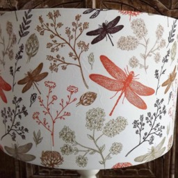 Dragonfly Floral Lampshade Shabby Chic Rustic Country Decor - thumbnail 3