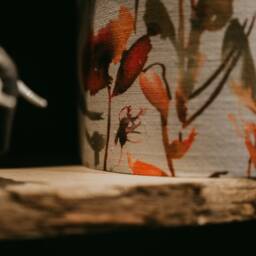 Handmade Floral Linen Drum Lampshade Voyage Autumn Jayin Fabric - thumbnail 3