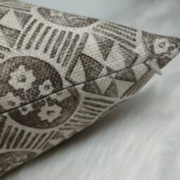 Zoffany Diamonds & Flowers Charcoal Cushion Cover Geometric & Floral. Pillow Throw Cover - thumbnail 3