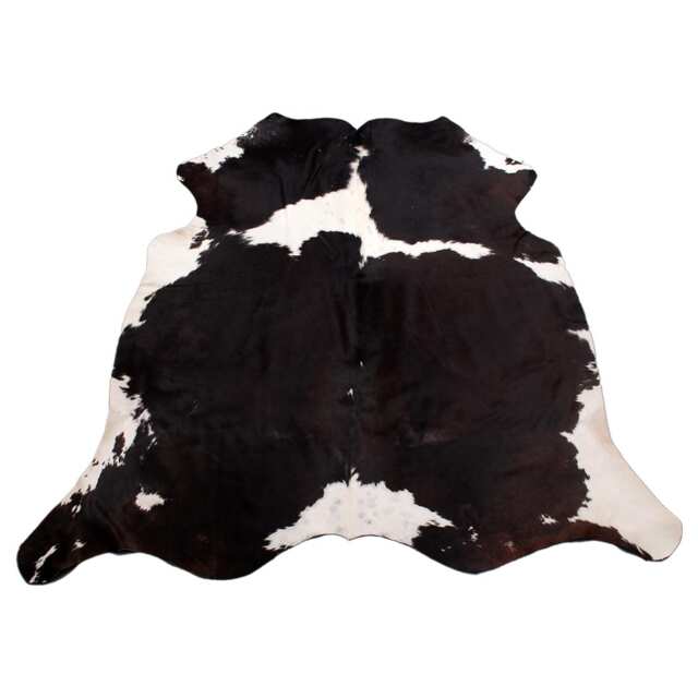 Xl Cowhide Rug - Luxurious Dark Brown & White Hair-On Leather For Modern Living - 63 X 65 Inches - image 1