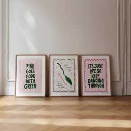9 Art Prints, Dancing Through Life Print Poster, Changed For Good, Pink Goes Good With Green Art, Movie Theatre Broadway - thumbnail 3