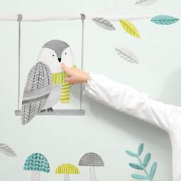 Watchful Owl - Fabric Wall Decal Woodland Mej