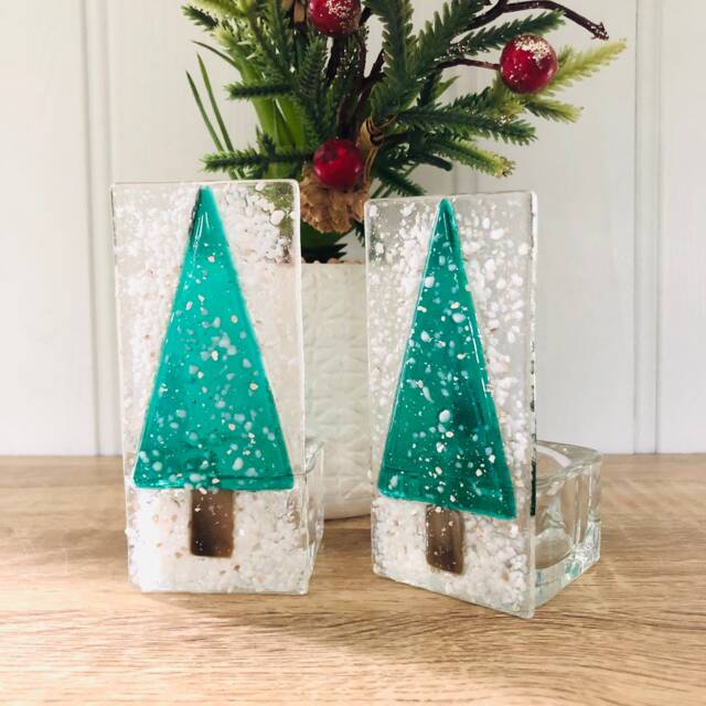 Fused Glass Christmas Tree Decoration - Decoration, Snowman Decoration, Cornish - image 1