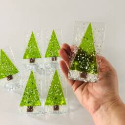 Fused Glass Christmas Tree Decoration - Decoration, Snowman Decoration, Cornish - thumbnail 4