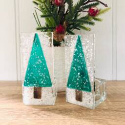 Fused Glass Christmas Tree Decoration - Decoration, Snowman Decoration, Cornish - thumbnail 1