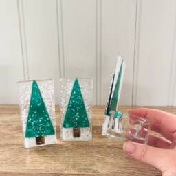 Fused Glass Christmas Tree Decoration - Decoration, Snowman Decoration, Cornish - thumbnail 3