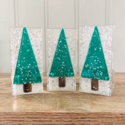 Fused Glass Christmas Tree Decoration - Decoration, Snowman Decoration, Cornish - thumbnail 2