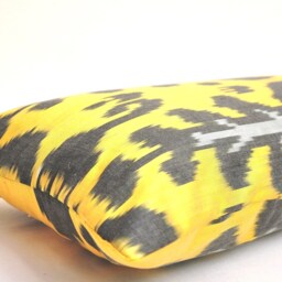 Yellow Ikat Long Body Pillow Cover, Extra Lumbar - thumbnail 3