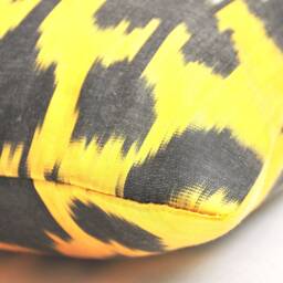 Yellow Ikat Long Body Pillow Cover, Extra Lumbar - thumbnail 4