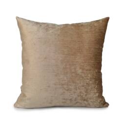 Dark Beige Pillow Cover, Throw Decorative Cushion Pillowcase, Accent Pillow, Velour Blend Cover - thumbnail 1